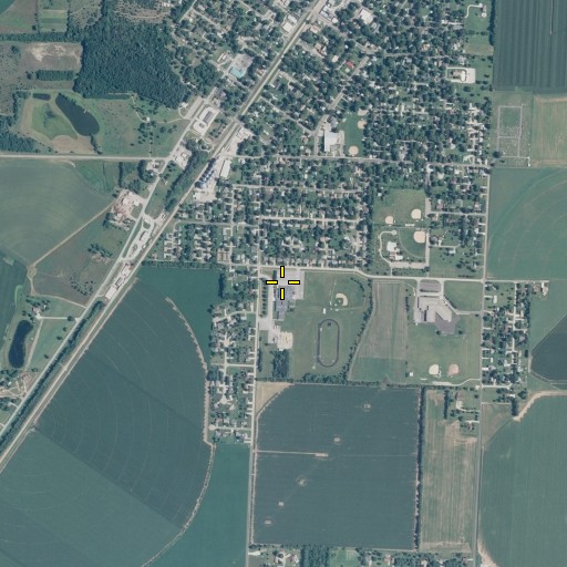 Aerial/Satellite Image of Midwest Central High School, IL