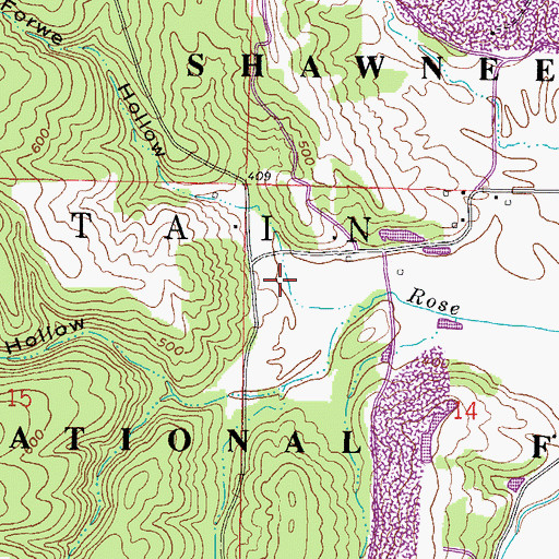 Topographic Map of Forwe Hollow, IL