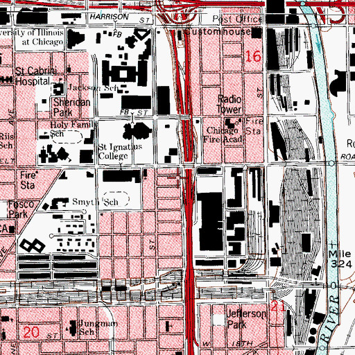 Topographic Map of Foster School, IL