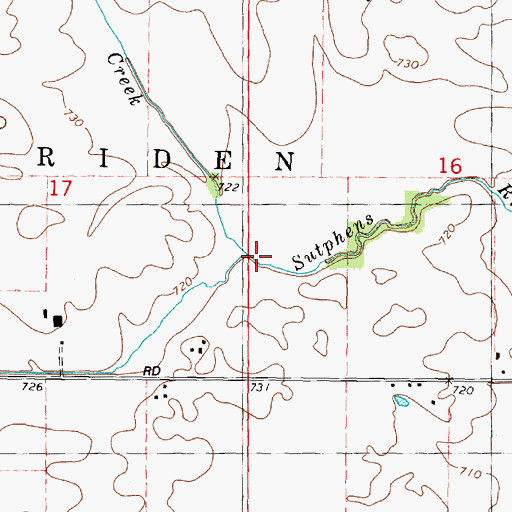 Topographic Map of Fourmile Grove Creek, IL