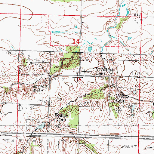Topographic Map of Foutch School (historical), IL