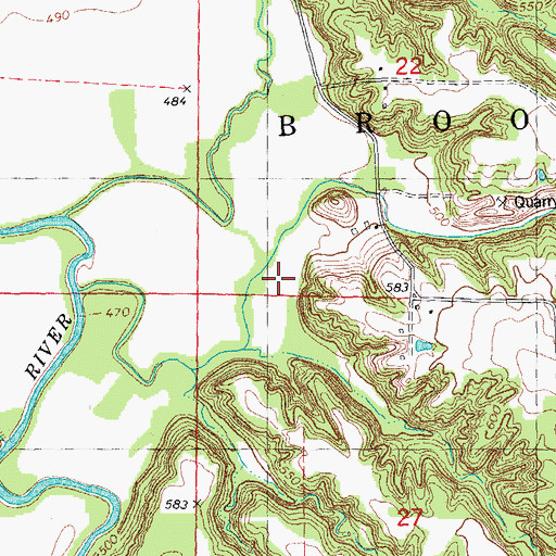Topographic Map of Fowler Branch, IL
