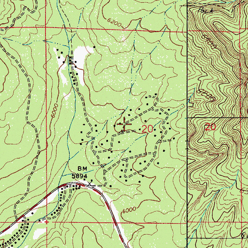 Topographic Map of See Canyon Summer Homes, AZ