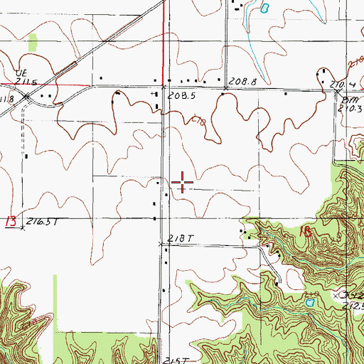 Topographic Map of Fowler School (historical), IL