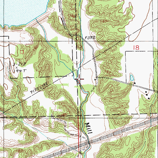 Topographic Map of Fox Creek, IL