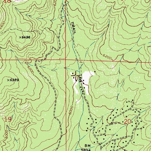 Topographic Map of Mountain Meadows, AZ
