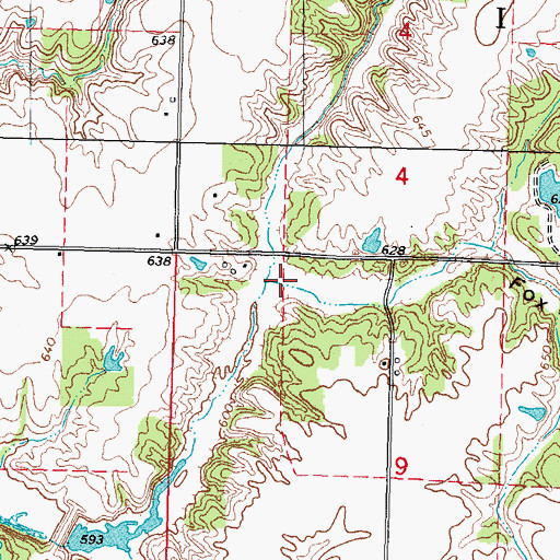 Topographic Map of Fox Hollow, IL