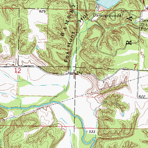 Topographic Map of Fox Hunt Hollow, IL