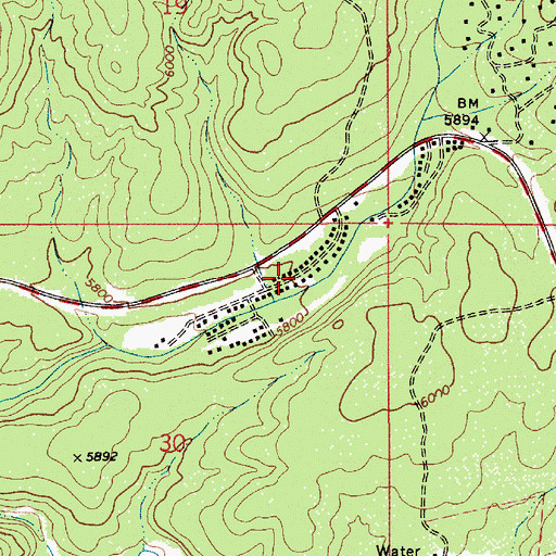 Topographic Map of Christopher Creek, AZ
