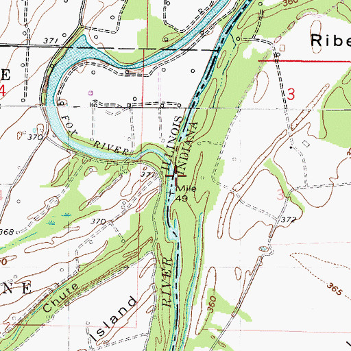 Topographic Map of Fox River, IL