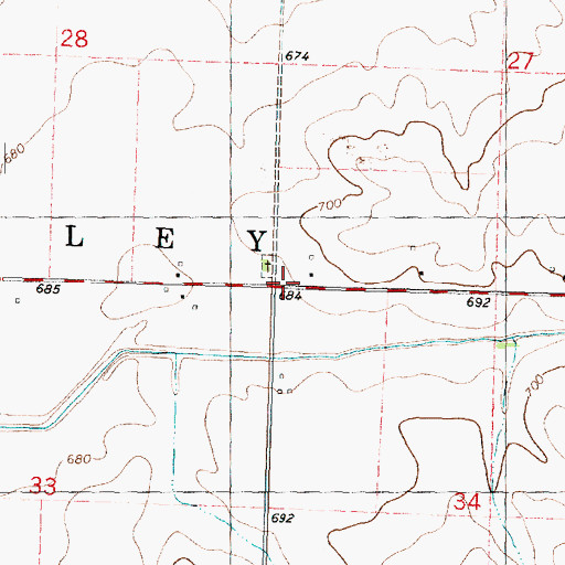 Topographic Map of Foxx School (historical), IL