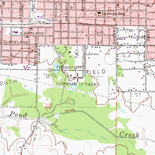 Topographic Map of Frankfort Community Park, IL