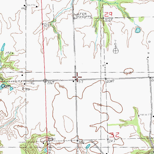 Topographic Map of Franklin School (historical), IL