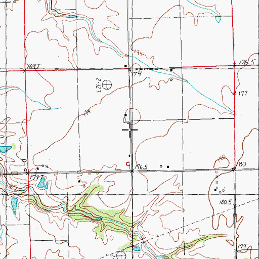 Topographic Map of Franklin School (historical), IL