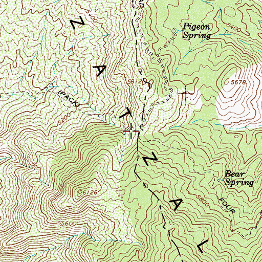 Topographic Map of Long Pine Trailhead, AZ