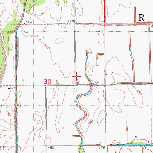 Topographic Map of Franklin School (historical), IL