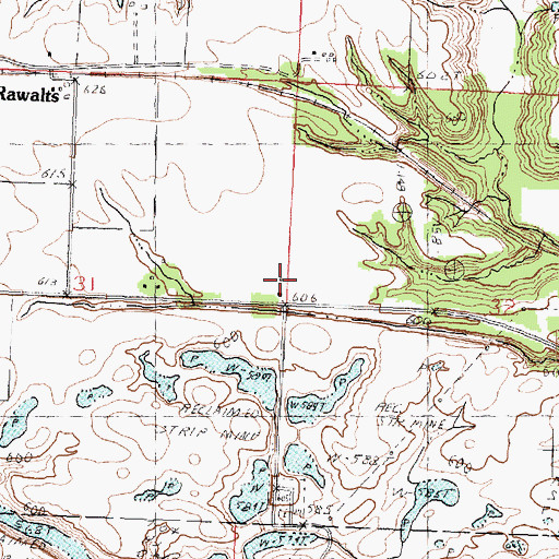 Topographic Map of Franklin School (historical), IL