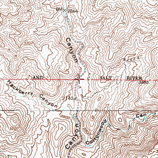 Topographic Map of Valles Well Number Two, AZ