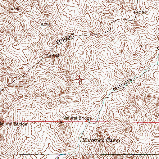 Topographic Map of Maverick Spring, AZ