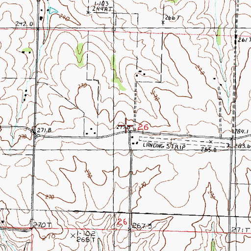 Topographic Map of Freedom School (historical), IL