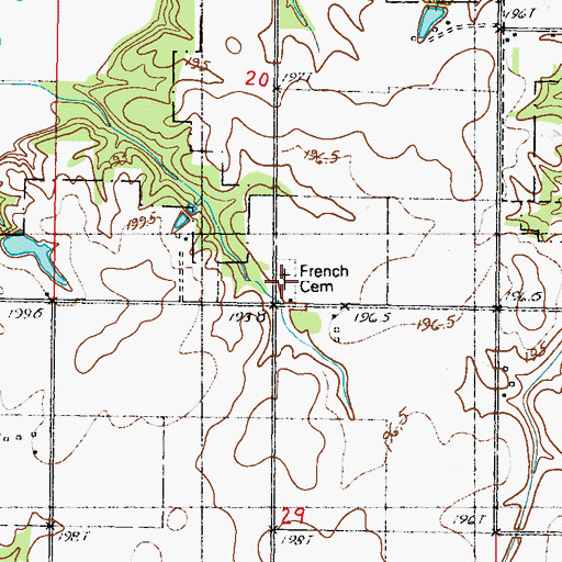 Topographic Map of French Church (historical), IL