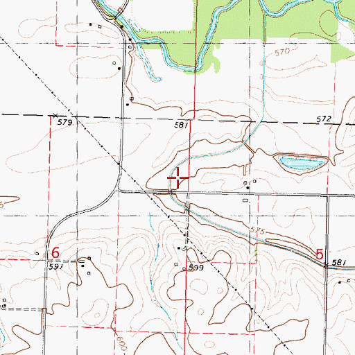 Topographic Map of French's Chapel School (historical), IL