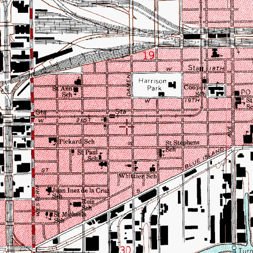 Topographic Map of Froebel School, IL