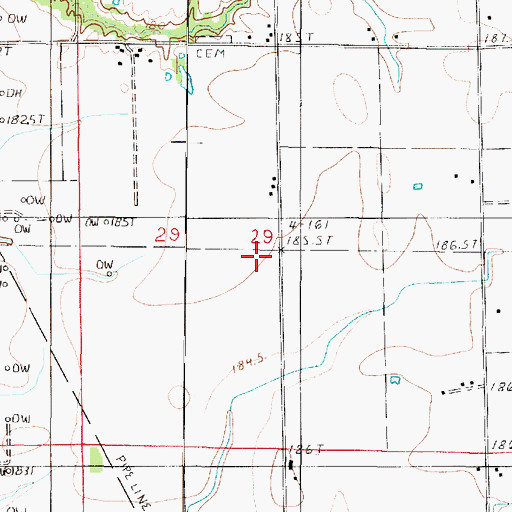 Topographic Map of Frog Pond School (historical), IL