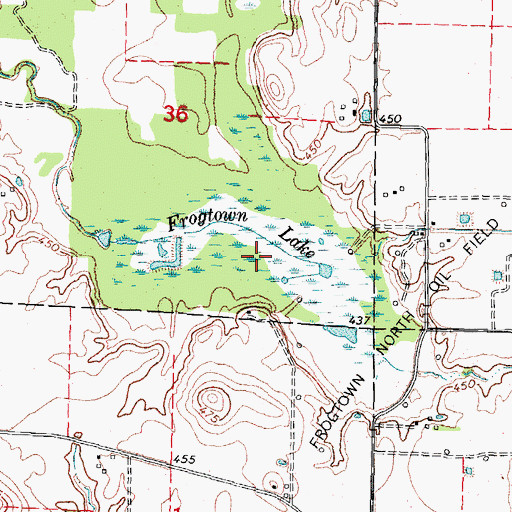 Topographic Map of Frogtown Lake, IL