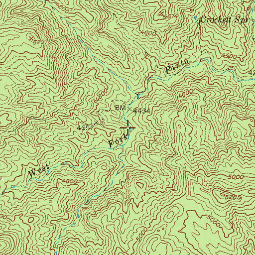 Topographic Map of Silver Spur Cabin, AZ