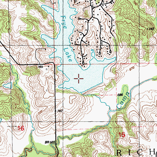 Topographic Map of Frye Lake, IL