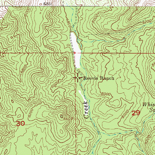 Topographic Map of Reevis Ranch, AZ