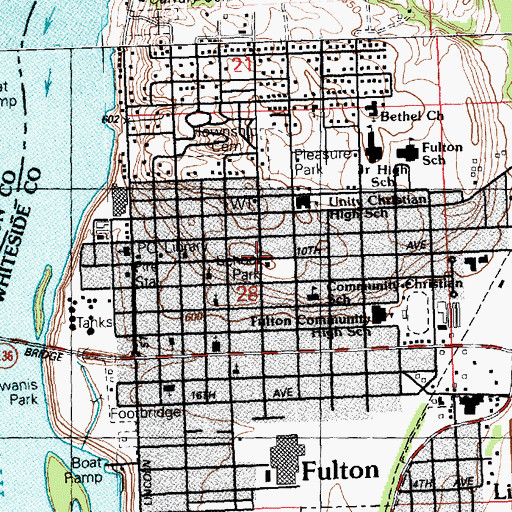 Topographic Map of Fulton, IL