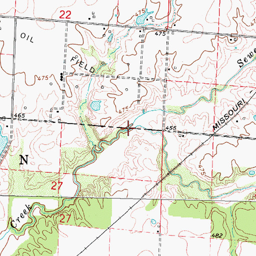 Topographic Map of Fulton Branch, IL