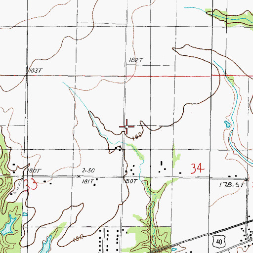 Topographic Map of Funkhouser School (historical), IL