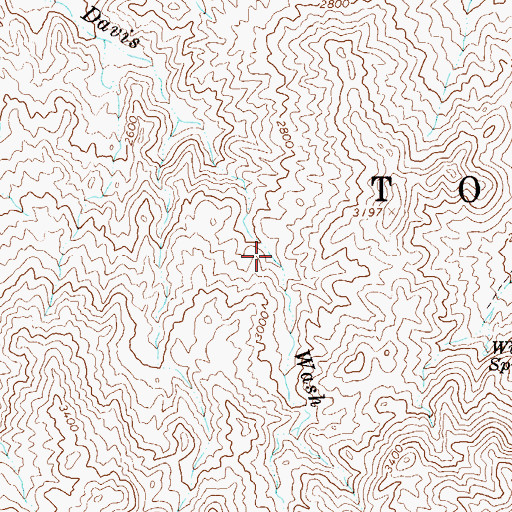 Topographic Map of Hidden Spring, AZ