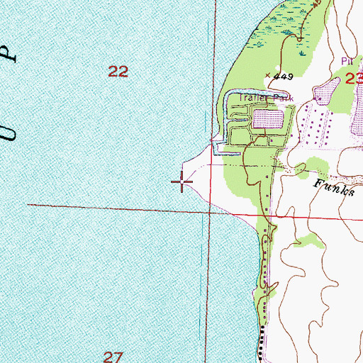 Topographic Map of Funks Run, IL