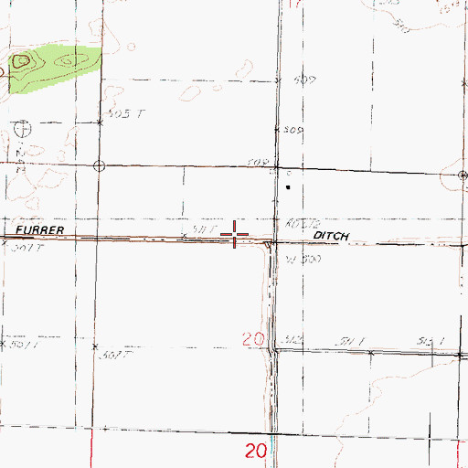 Topographic Map of Furrer Ditch, IL
