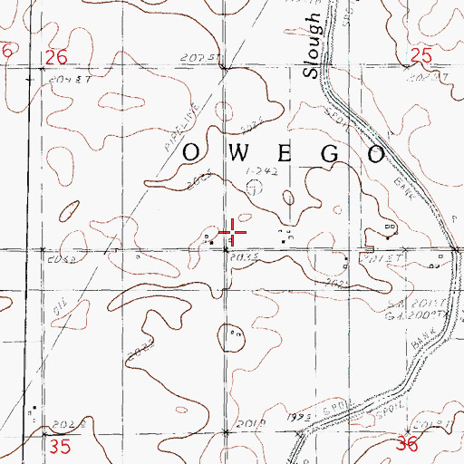 Topographic Map of Gaines School (historical), IL