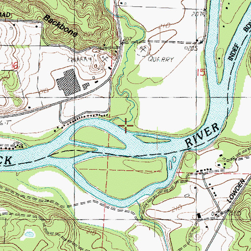 Topographic Map of Gale Creek, IL