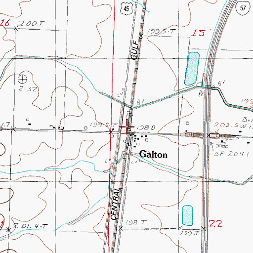 Topographic Map of Galton, IL