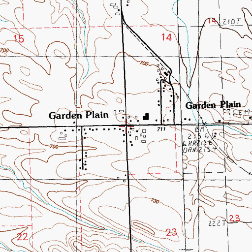 Topographic Map of Garden Plain, IL