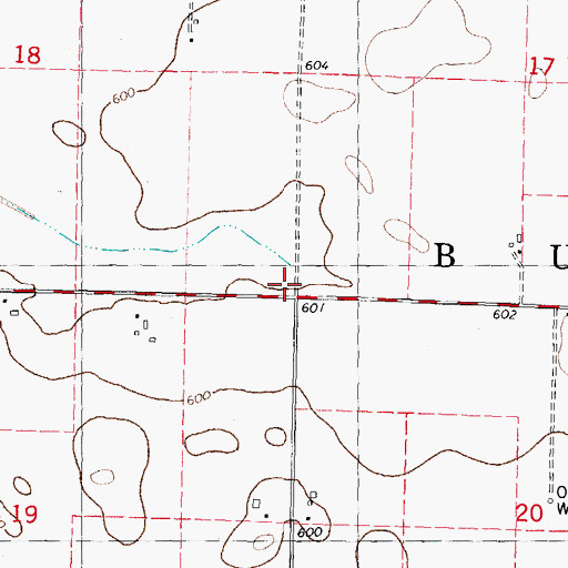 Topographic Map of Gardner School (historical), IL