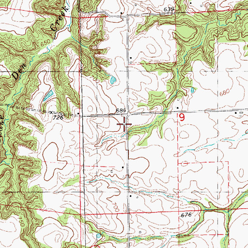 Topographic Map of Gardner School (historical), IL