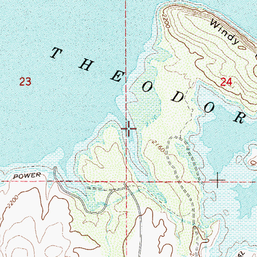 Topographic Map of Eucalyptus Cove, AZ