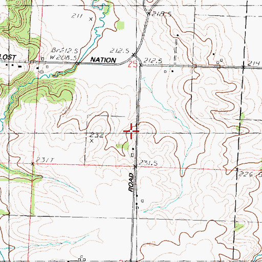 Topographic Map of Garrison School (historical), IL