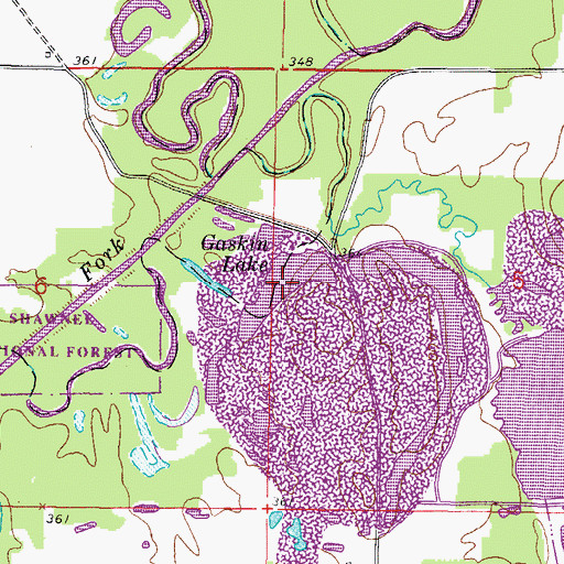 Topographic Map of Gaskin Lake, IL
