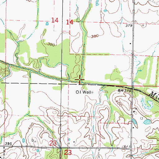 Topographic Map of Gassaway Branch, IL