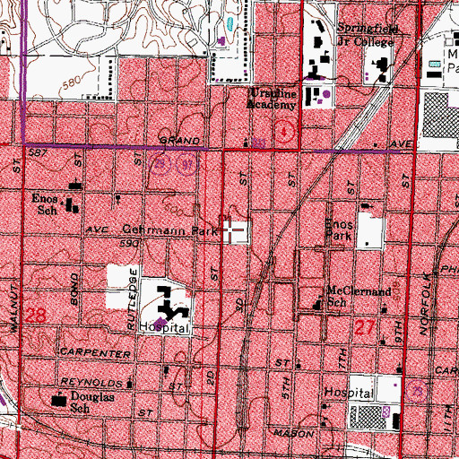 Topographic Map of Gehrmann Park, IL