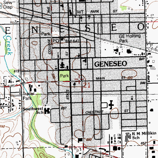 Topographic Map of Geneseo, IL